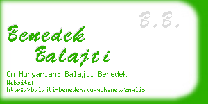 benedek balajti business card